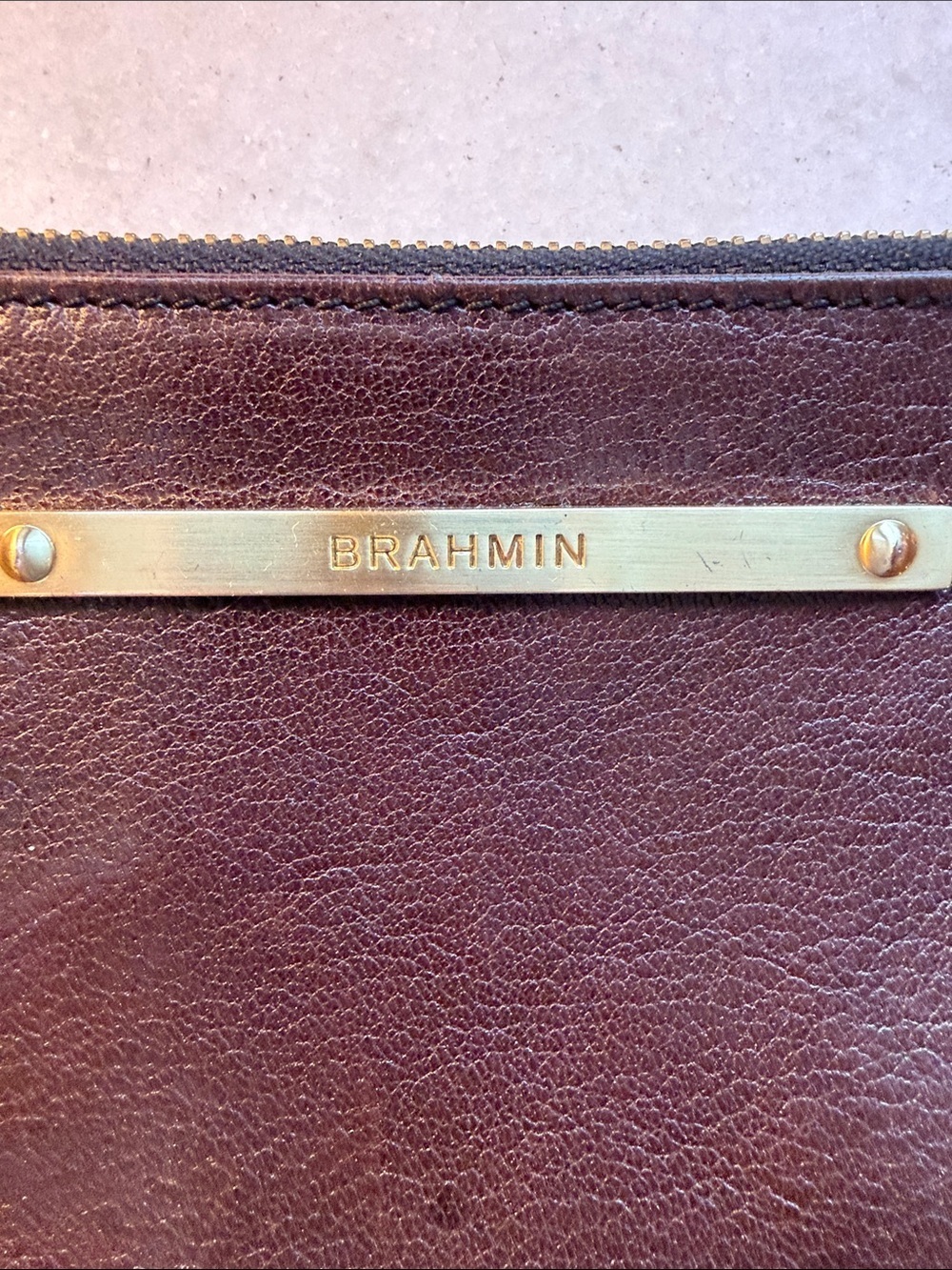 Vintage Brahmin Smooth Leather Wristlet - Picture 2 of 5